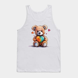 Cute Lovable Teddy Bear Tank Top